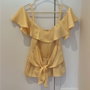 Club Monaco Silk Off-Shoulder Blouse